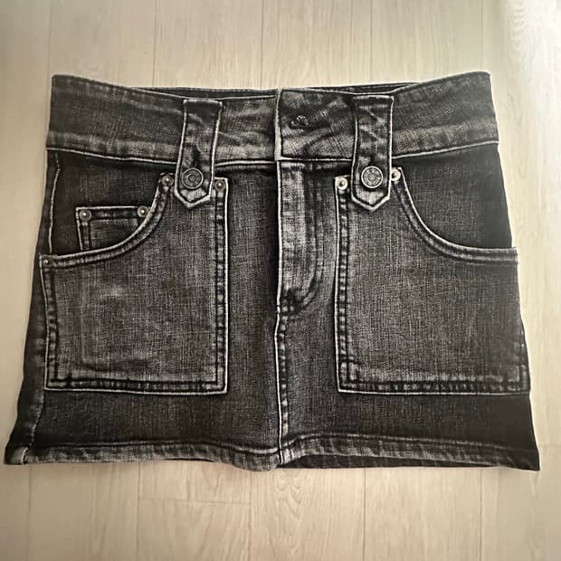 보헤미안 서울 포켓 데님 스커트