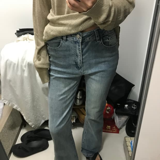 빈티지 워싱 부츠컷 데님PT