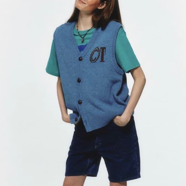 테켓 니트 조끼 베스트 (OS)