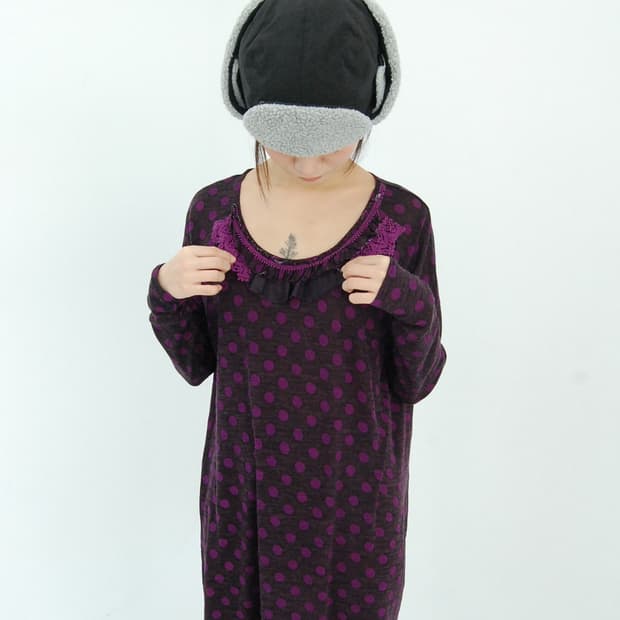 Sunaokuwahara dot lace one piece