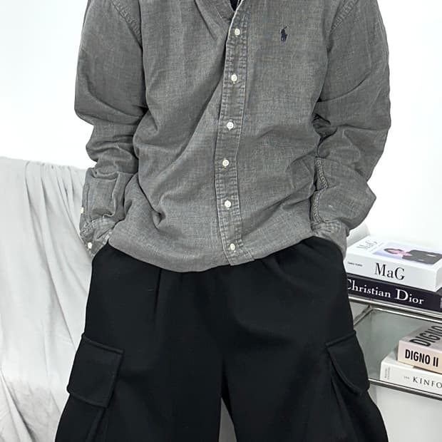 폴로 랄프로렌 흑청 코듀로이 셔츠 XL