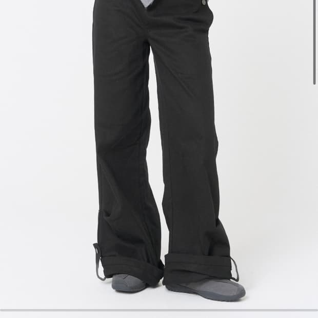 (교환)플랩 레이어드 와이드 팬츠 블랙 2 -> 1