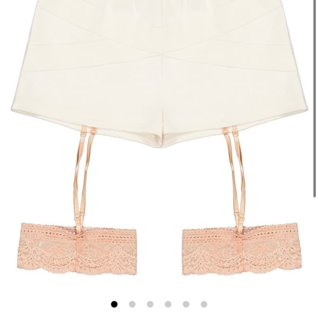 오스하이 Bandage Garter Shorts Cream / Peach