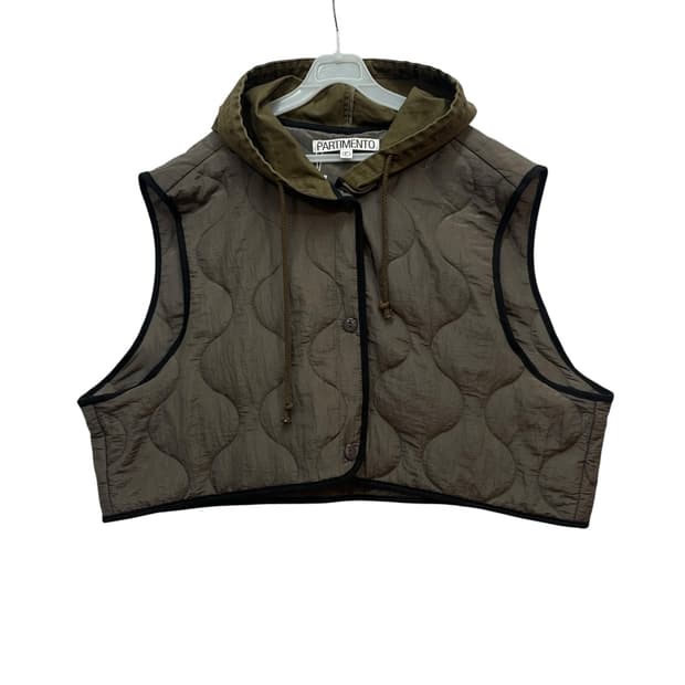 Partimento Hooded Quilted Vest
