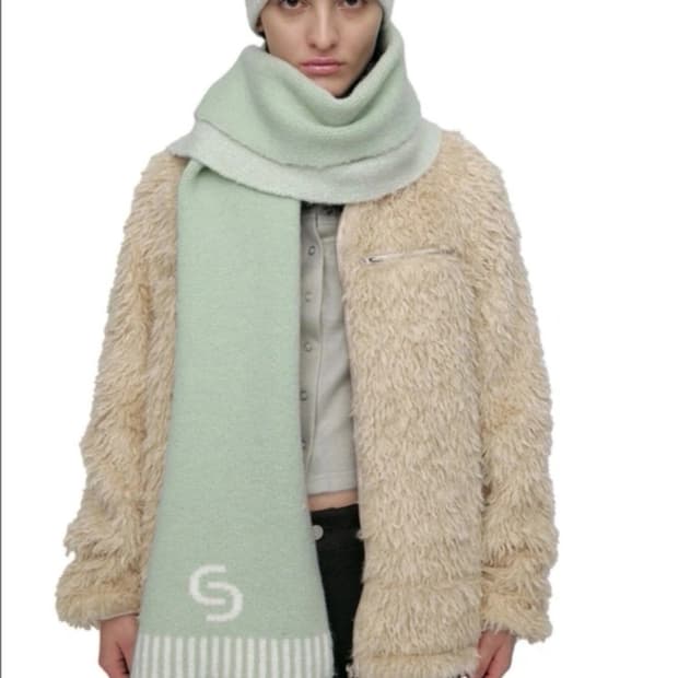 세릭 민트 니팅 목도리