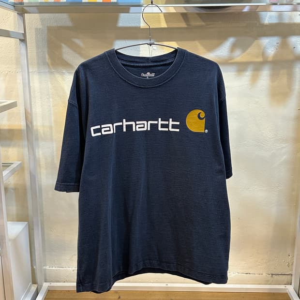 칼하트 스펠아웃 로고 반팔 티셔츠 네이비 L