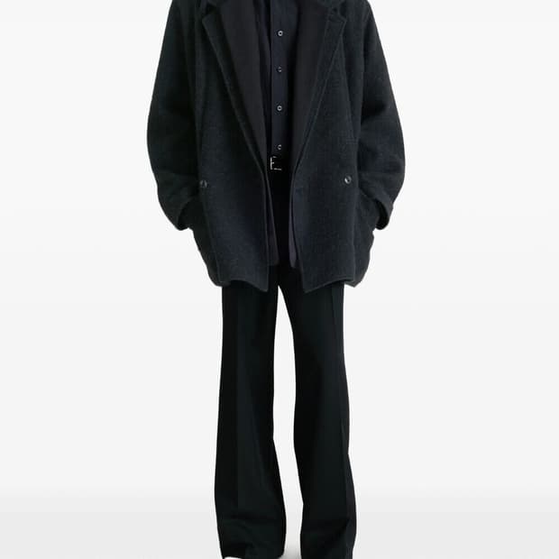 25fw 르메르 펠트 울 하프 코트 자켓