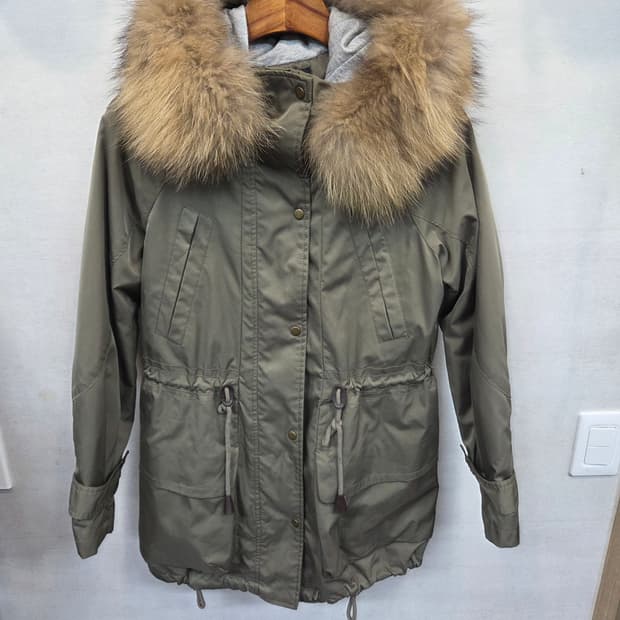 지오송지오 여성 라쿤퍼 야상 후드자켓 66