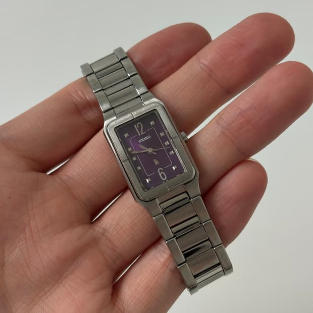 2000s Lukia Purple Silver Square Quartz