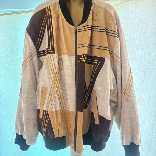 Blueblue Japan  패치워크 봄버 자켓