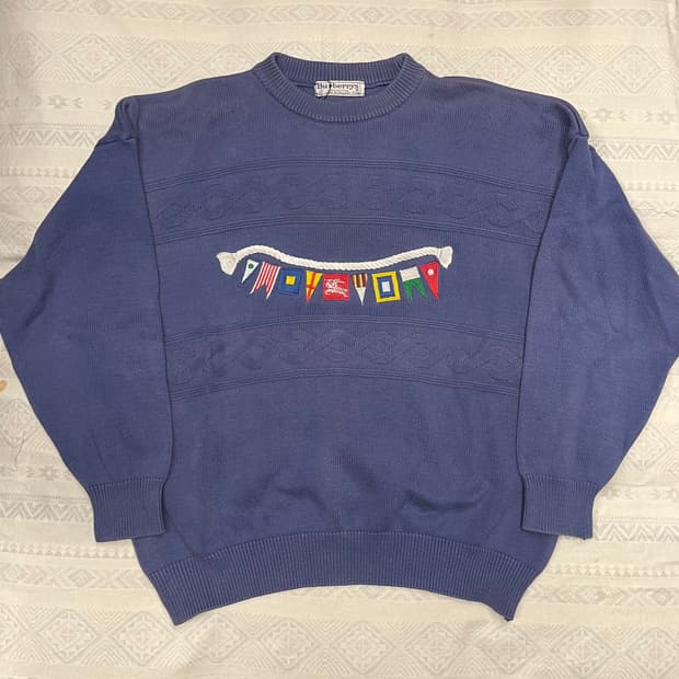 90s Burberrys 기마로고 스웨터
