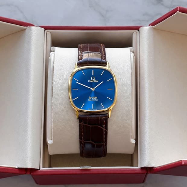 오메가 드빌 엘립스 블루 금장 민트급 빈티지 시계
