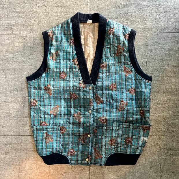 일본빈티지 올드스쿨아메카지 혁오풍 니트베스트조끼