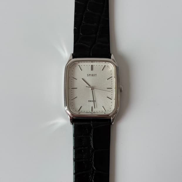 1990s Spirit Snow Dial Tank Quartz