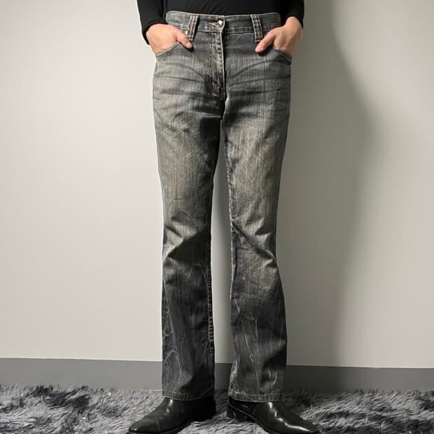 male&co 그레이 워싱 데님 팬츠 XL