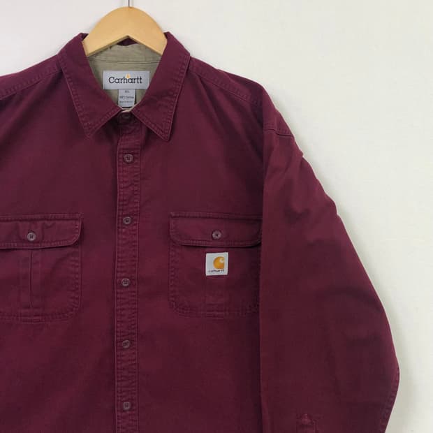 Xxl 칼하트 버건디 워크 셔츠