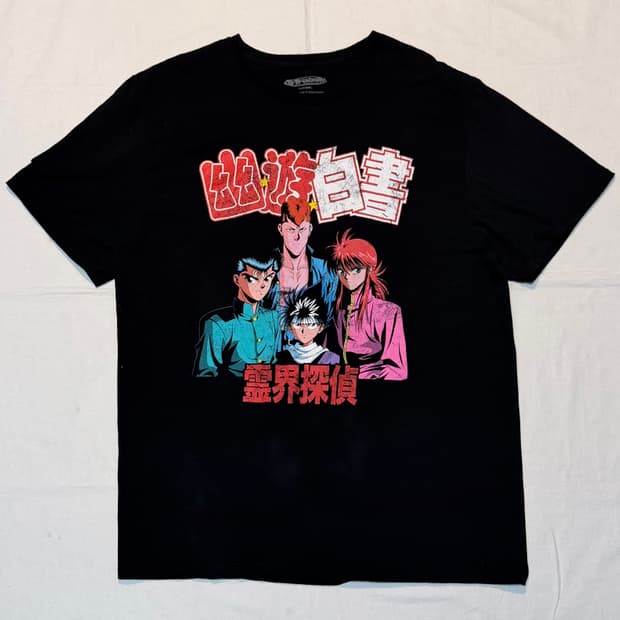 유유백서 오피셜 애니메이션 티셔츠 블랙