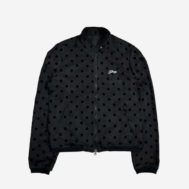 도트 패턴 점퍼 블랙