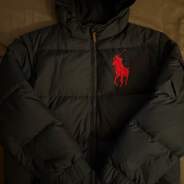 폴로 빅포니 패딩 네이비