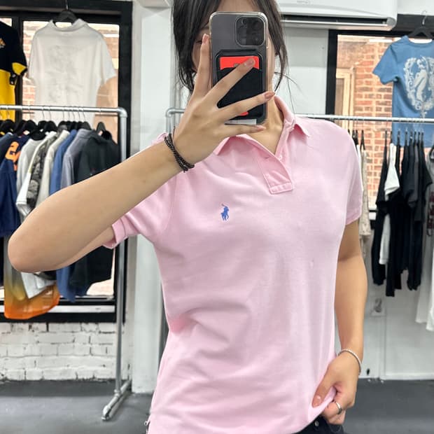 폴로 랄프로렌 핑크 카라 티셔츠