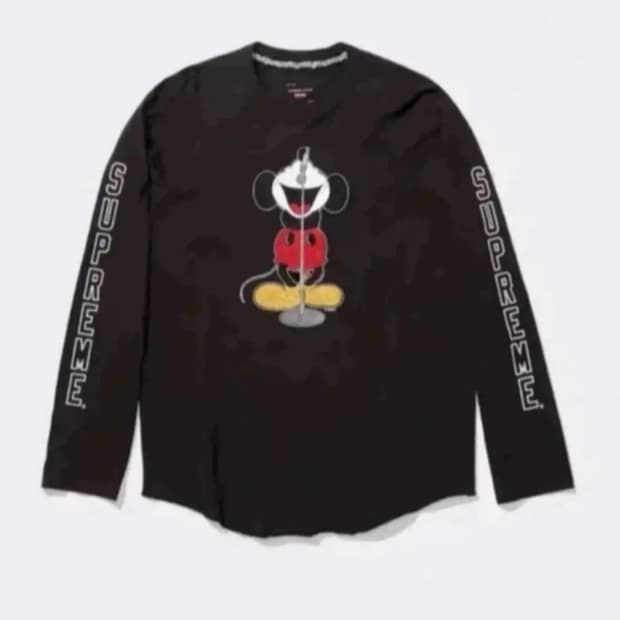 슈프림 넘버나인 미키마우스 롱슬리브