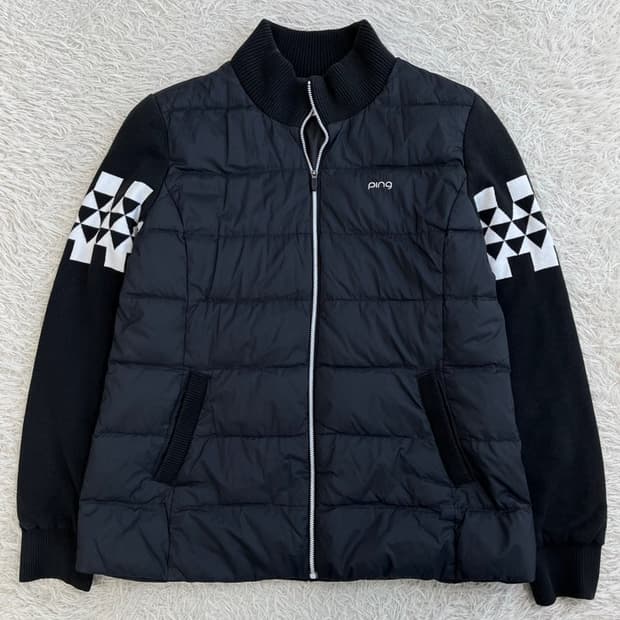 핑 덕다운 니트 패딩/#571