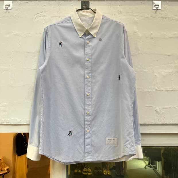 Customellow X 정연두 자수 클레릭 셔츠 XL