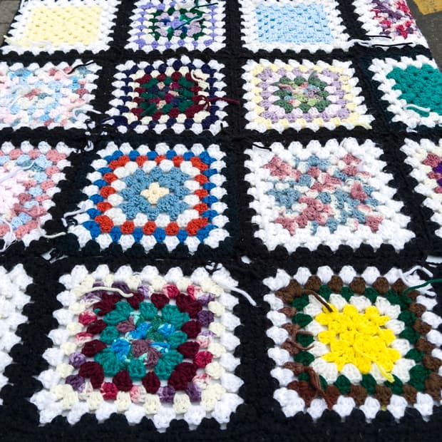 빈티지 소품 USA 크로셰 블랭킷