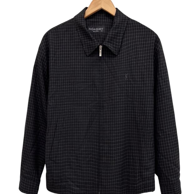 YSL 체크 자켓 블랙 (L~XL)