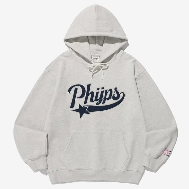 피지컬 디파트먼트 아플리케 스타테일 후드_오트밀