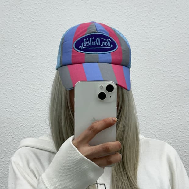 본더치 y2k 파스텔 배색 볼캡