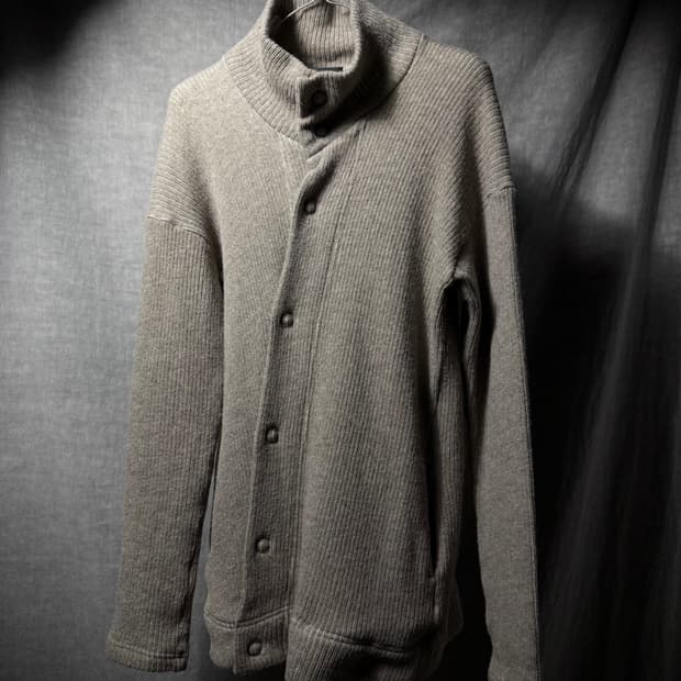 The Viridi-anne Asymmetric Botton Knit