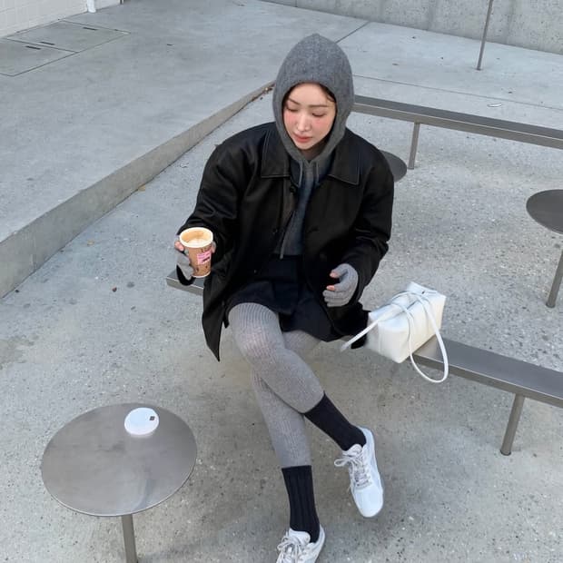 렉토 RECTO 빈티지 레더 초어 자켓 블랙