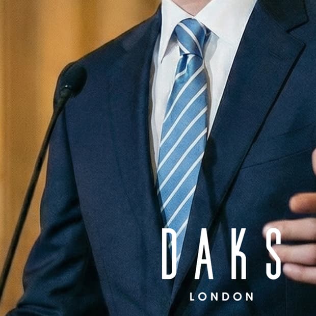 닥스 실크 블루 스트라이프 넥타이 8.2cm A등급 A19770