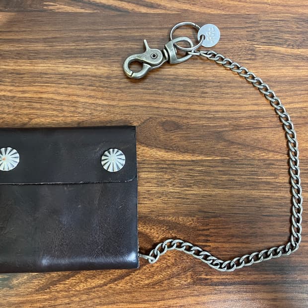 더블알엘 콘초 레더 체인 지갑