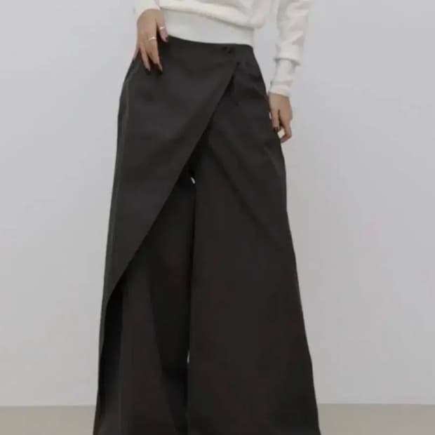 트리밍버드 오블리크 랩팬츠 차콜브라운