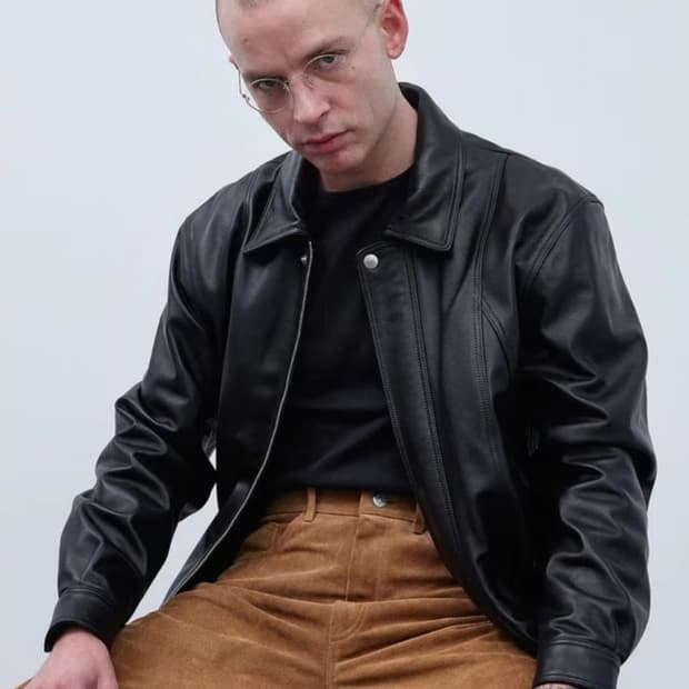 (50) 선플라워 90s 레더 봄버