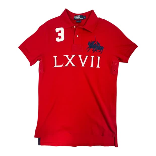 폴로 랄프로렌 LXVII 반팔 폴로셔츠 레드