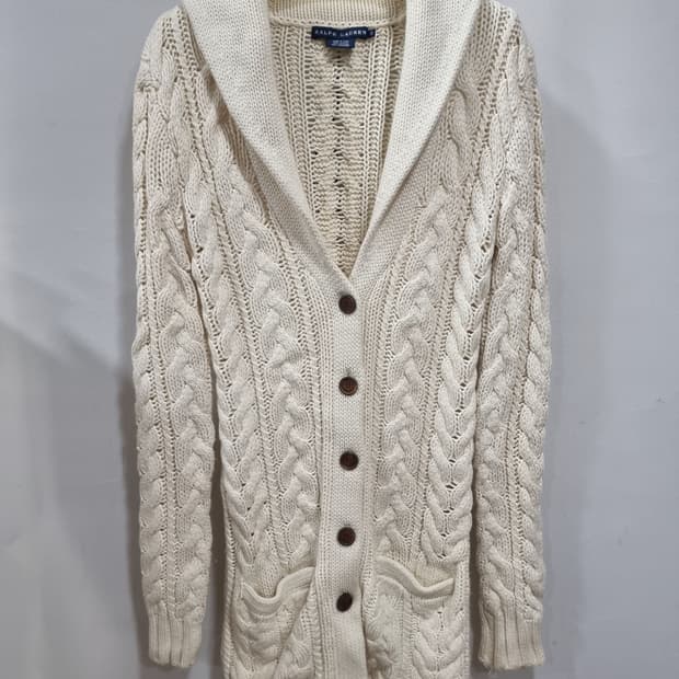 폴로랄프로렌 캐시미어 케이블 롱 가디건 (C935