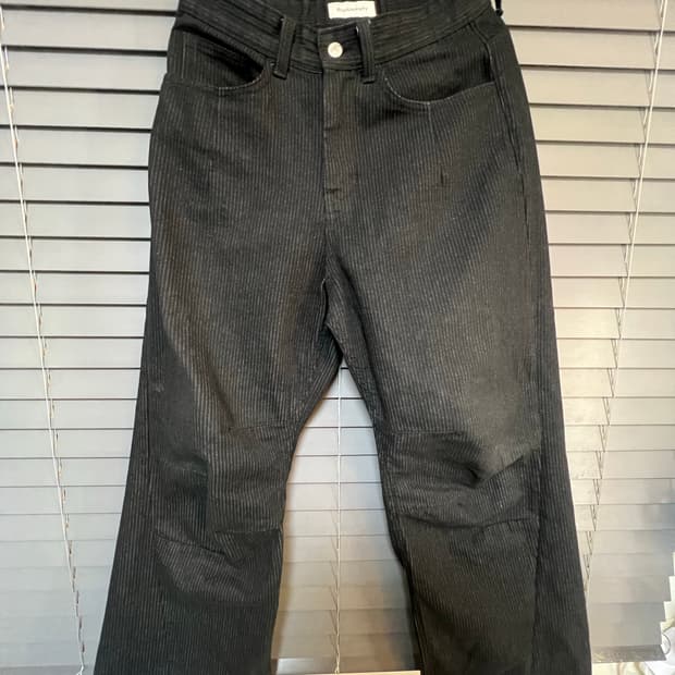 999 휴머니티 플리츠 데님 xs 블랙