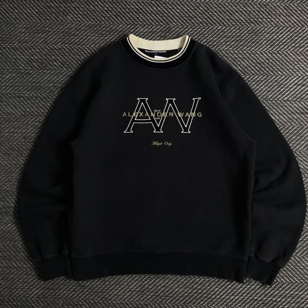 알렉산더 왕 빅로고 크루넥 스웻 셔츠o 3474
