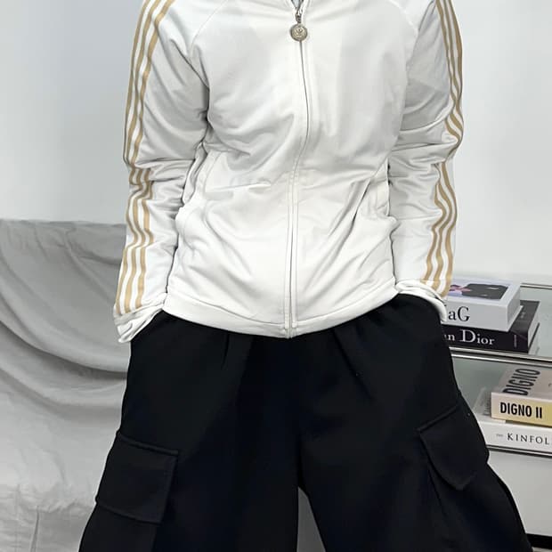 아디다스 00s 빅 파이어버드 화이트 골드 트랙탑 져지 M