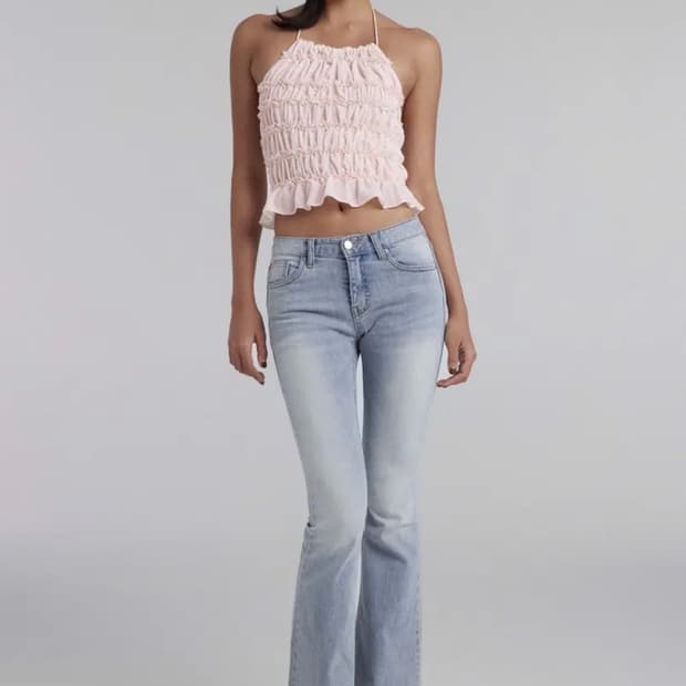 Kleesier Coco Shirring Halter Top