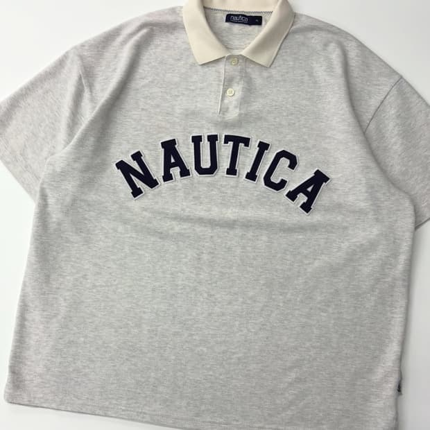 Nautica 노티카 아치로고 그레이 빅 카라티 