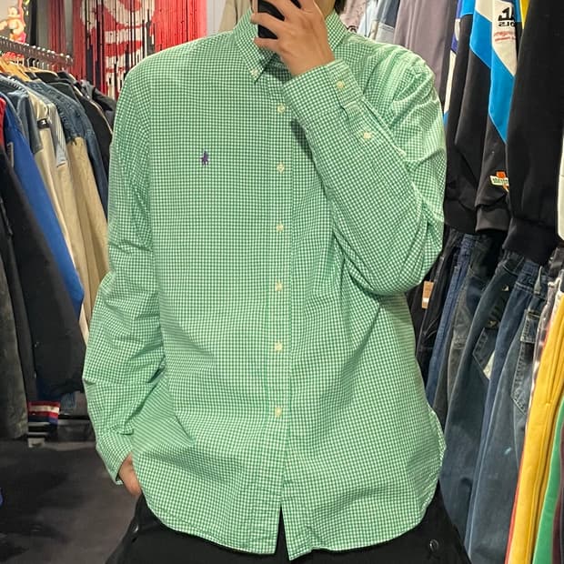 [IM] polo 폴로랄프로렌 그린 체크 긴팔셔츠