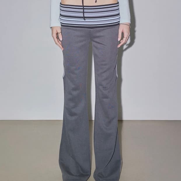 스컬프터 컷 아웃 스트라이프 스웻 팬츠 차콜 xl