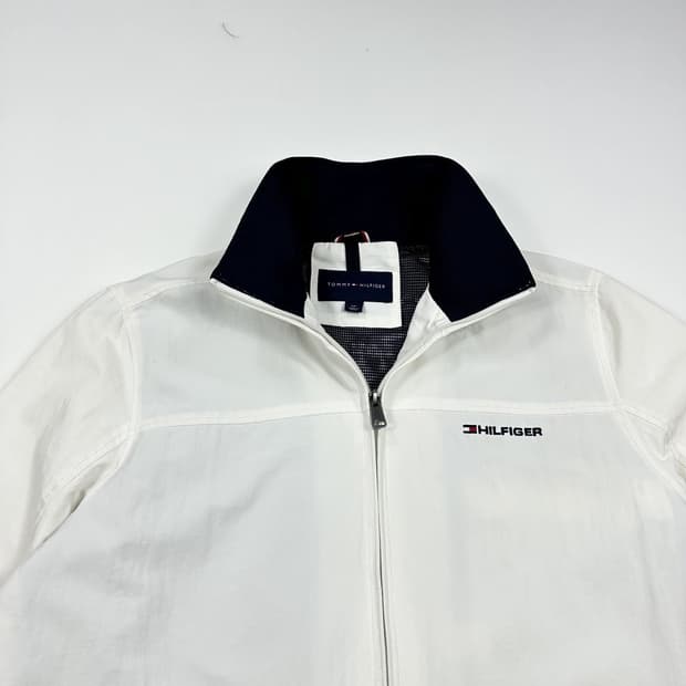 타미힐피거 플래그 화이트 블루종 자켓 (S)