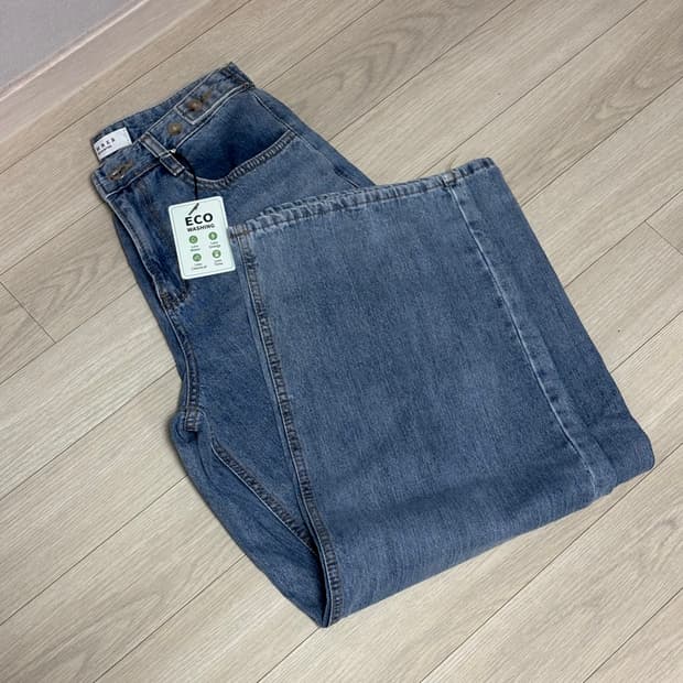 THREE QUARTER 데님 와이드 팬츠