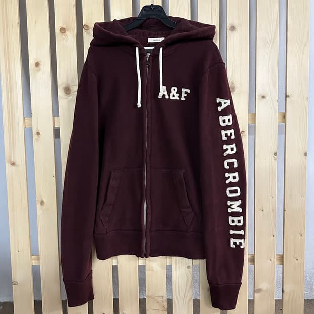 (M~L) 아베크롬비 버건디 후드집업