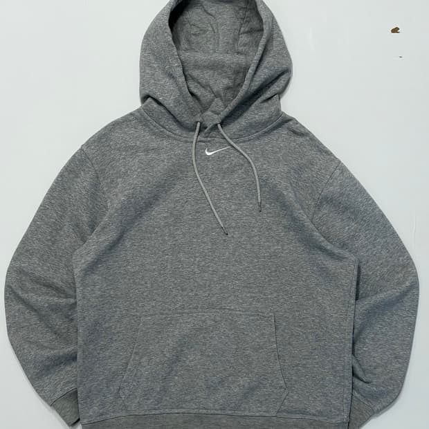 Nike 나이키 미드로고 오버핏 그레이 후드티